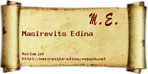 Masirevits Edina névjegykártya
